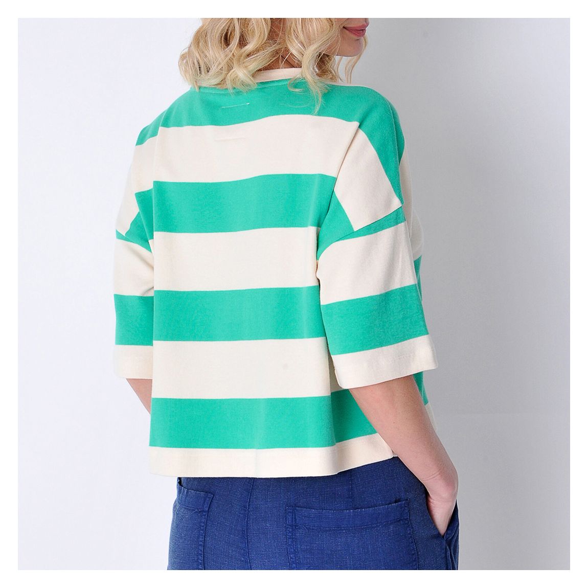 Green Pease Boxy Cotton T-Shirt main product photo