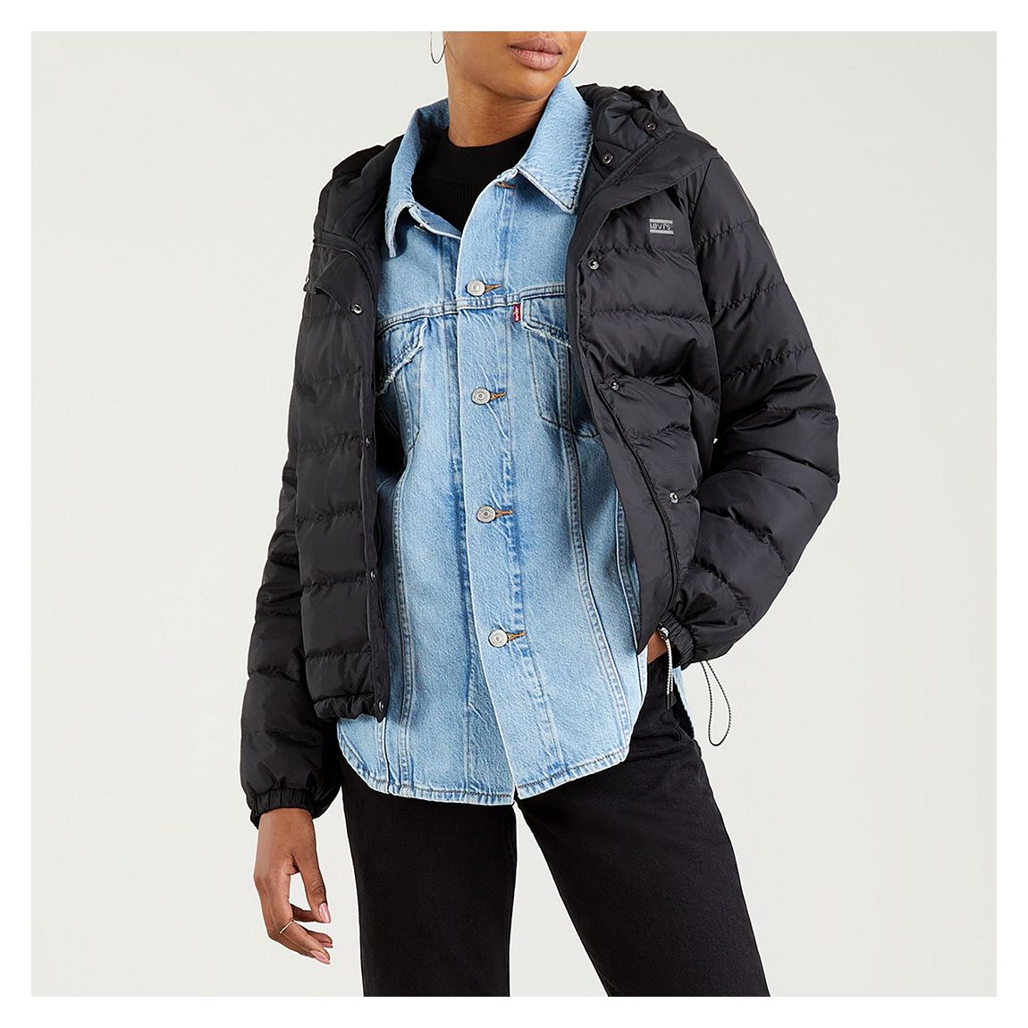 Black Edie Packable Jacket main product photo