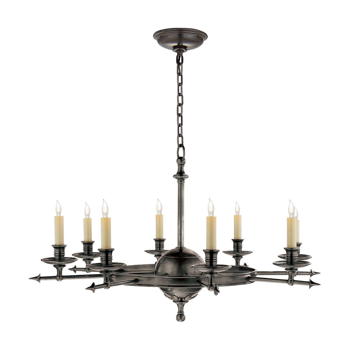 Leaf and Arrow Large Chandelier in Bronze main product photo