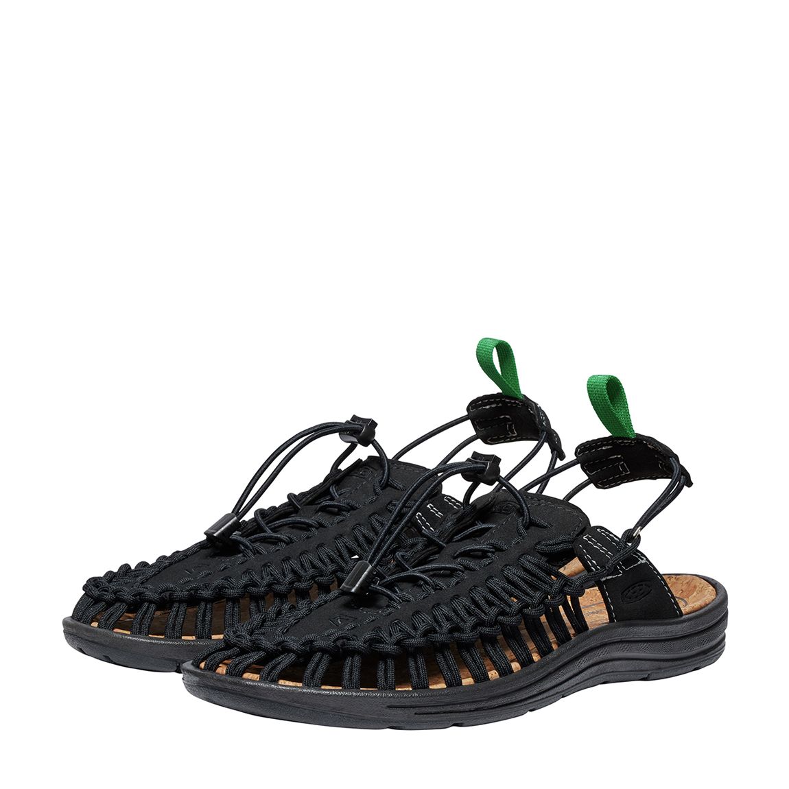 Men's Black/Green Uneek II Convertible Cord Sandals main product photo