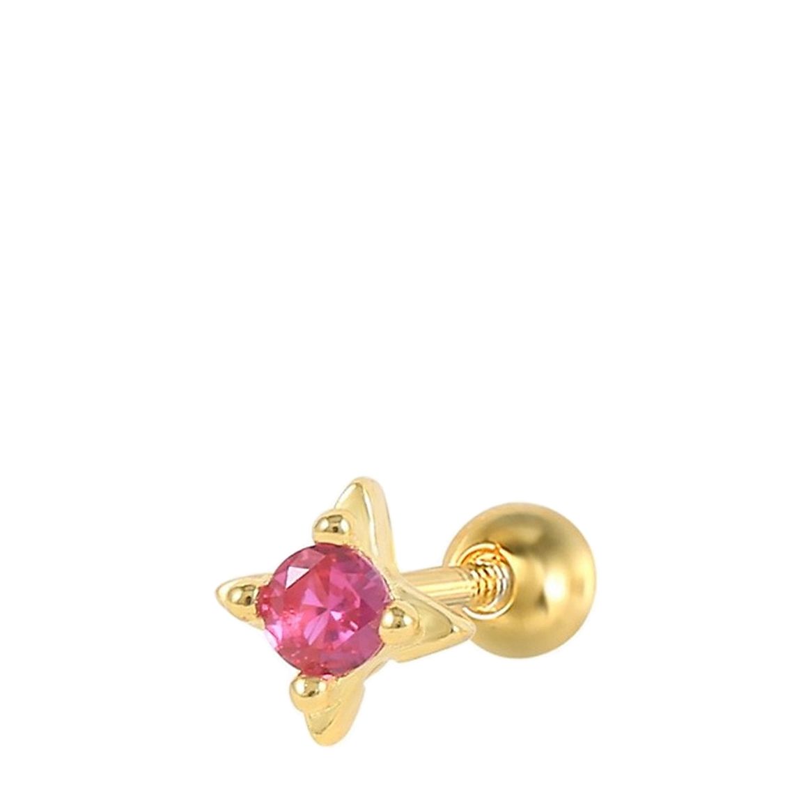 Pink/Gold Plated Single Earring main product photo