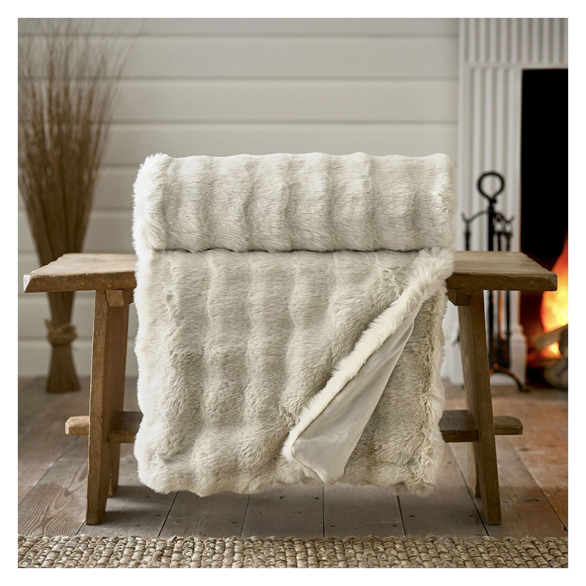 Fernley Faux Fur Throw 200x150cm, Brown main product photo