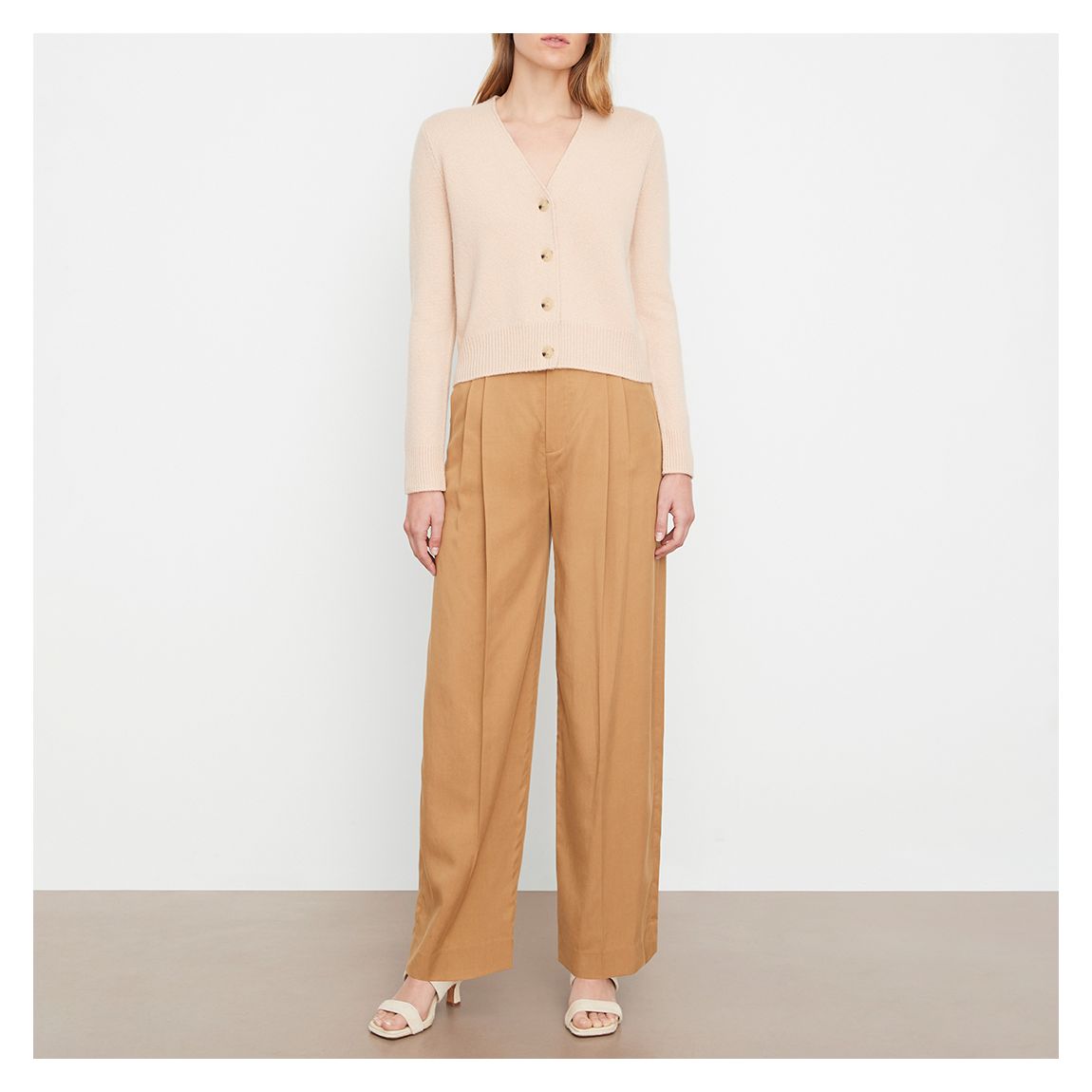 Pink Flat Placket Cashmere Cardigan main product photo