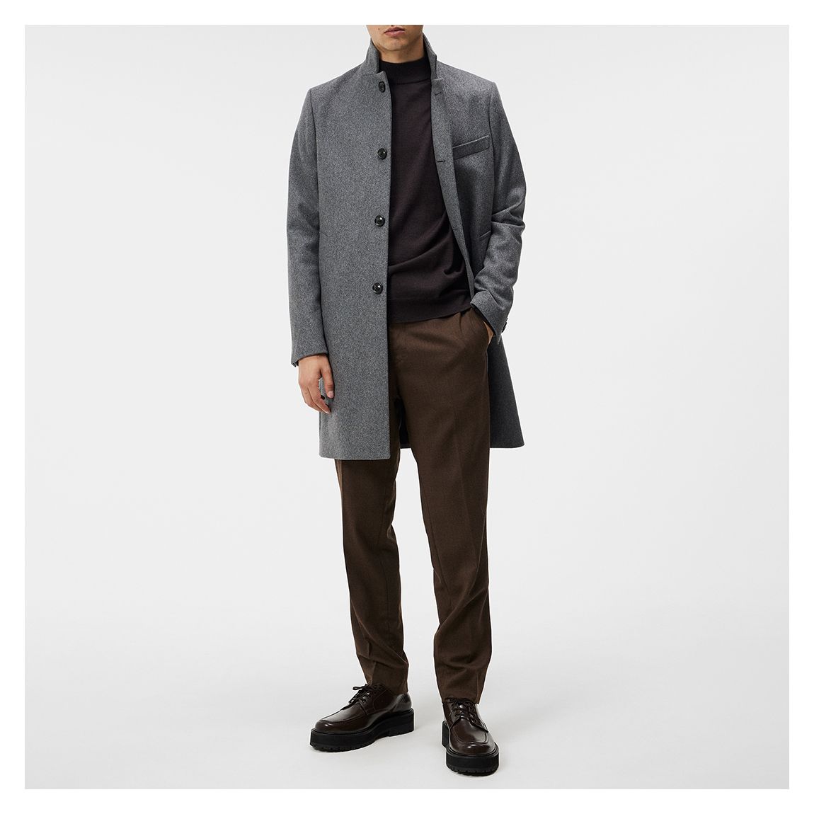 Grey Holger Melton Wool Blend Jacket main product photo