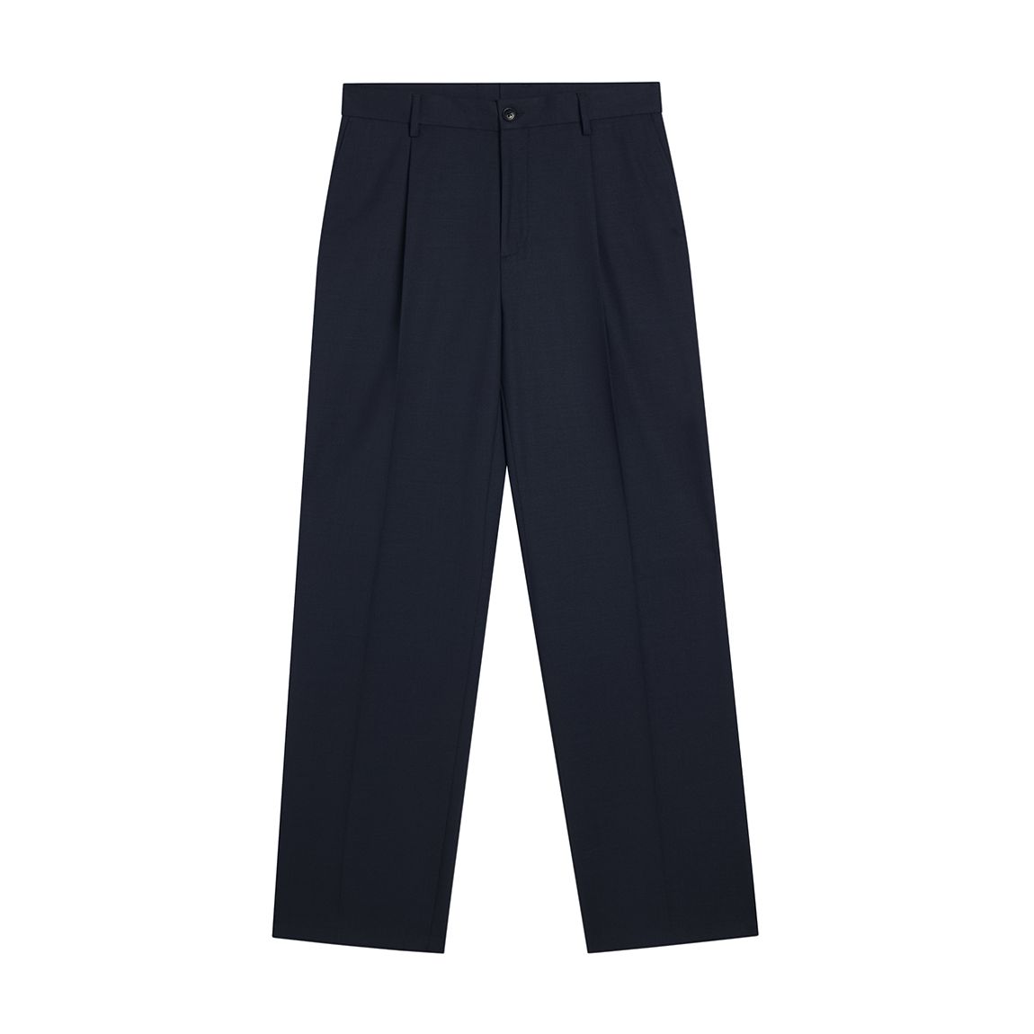 Navy Haij Twill Pleated Trousers main product photo