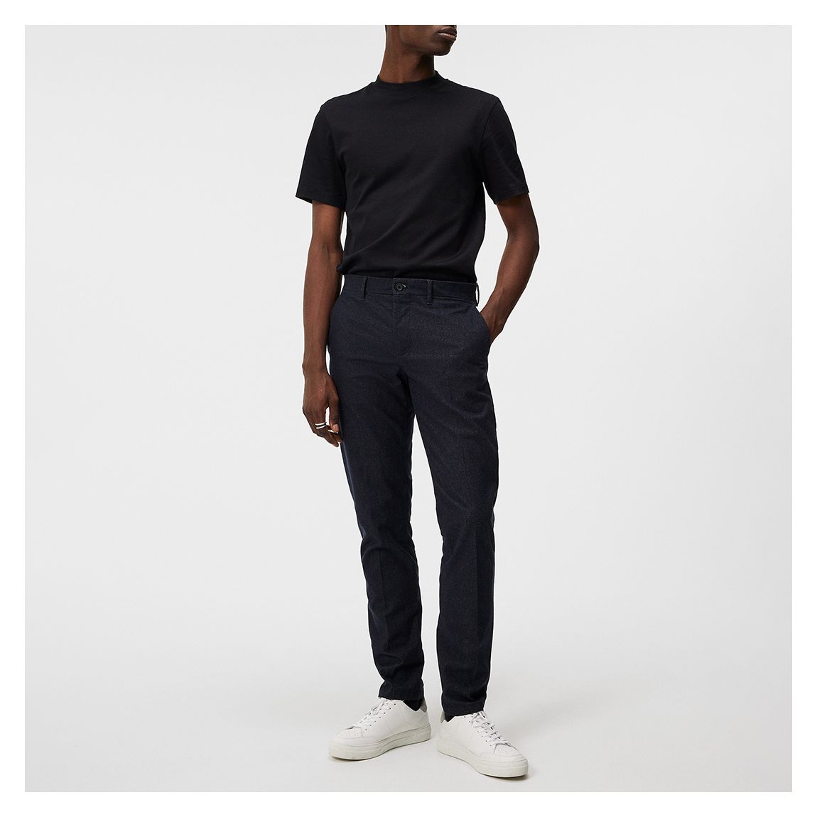 Navy Chaze Herringbone Trousers main product photo