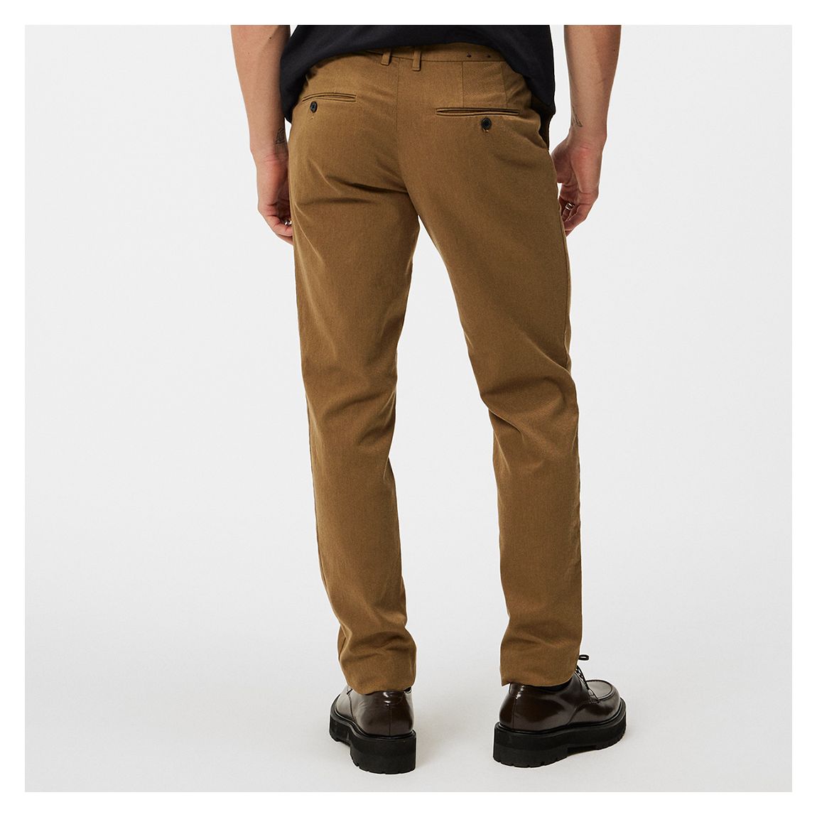 Beige Chaze Flannel Twill Trousers main product photo