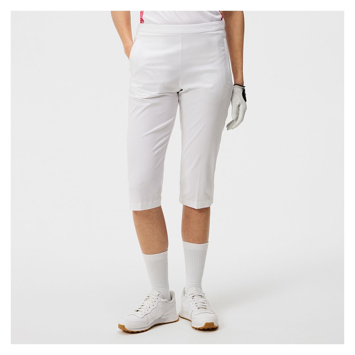 White Womens Dilara Capri Trousers main product photo