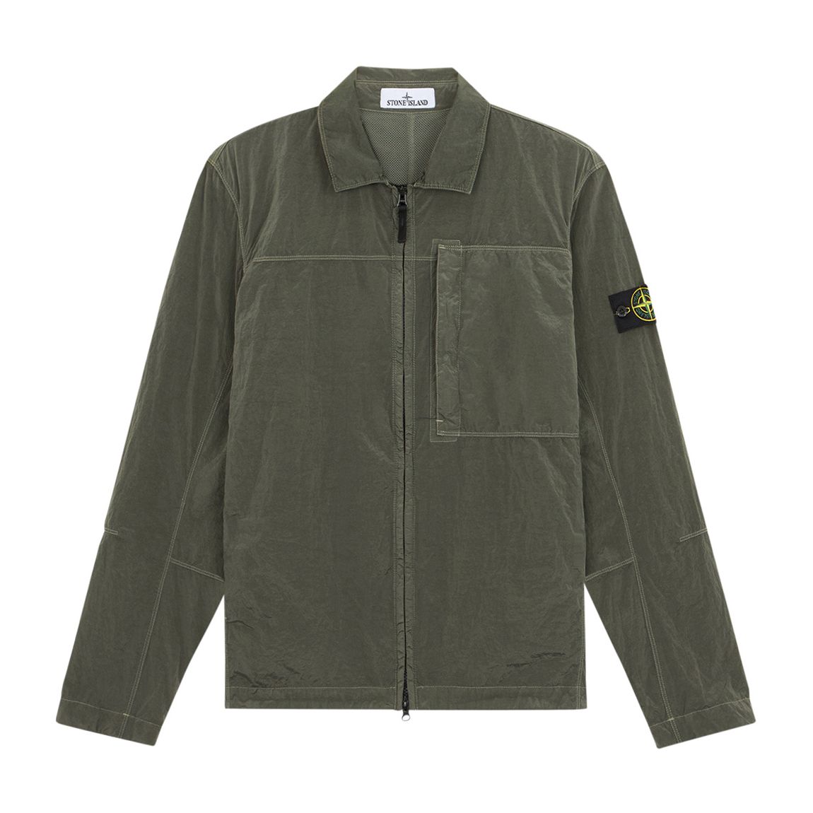 Green Two Way Zip Overshirt main product photo