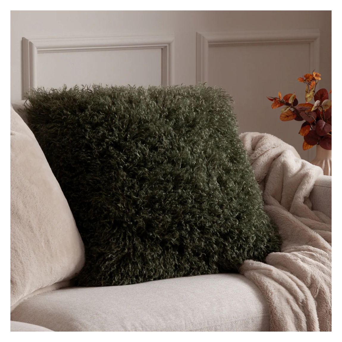 Rowan 50x50cm Cushion, Khaki main product photo
