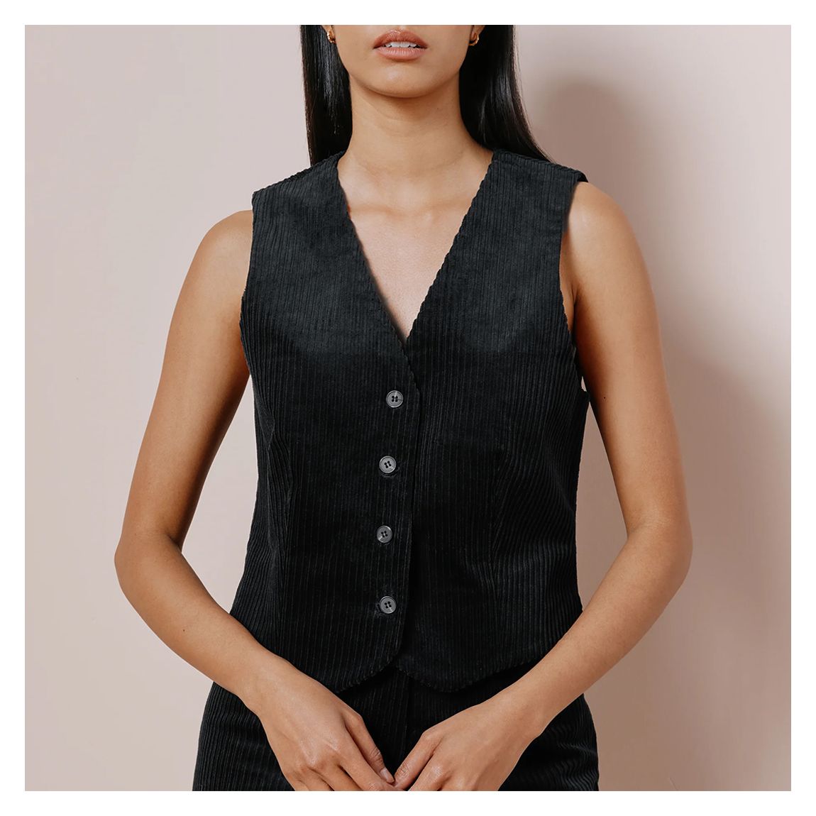 Black Cord Waistcoat main product photo