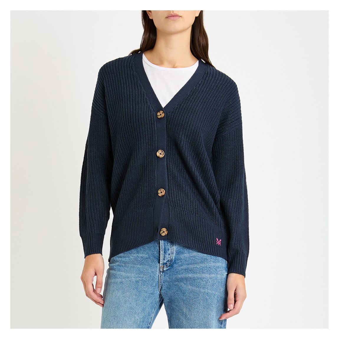Navy Relaxed Cardigan main product photo