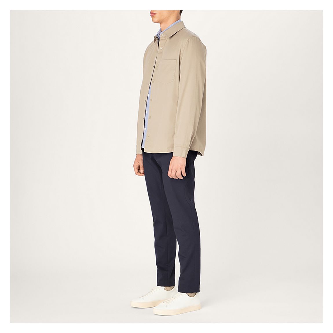 Sand Cotton Blend Overshirt main product photo