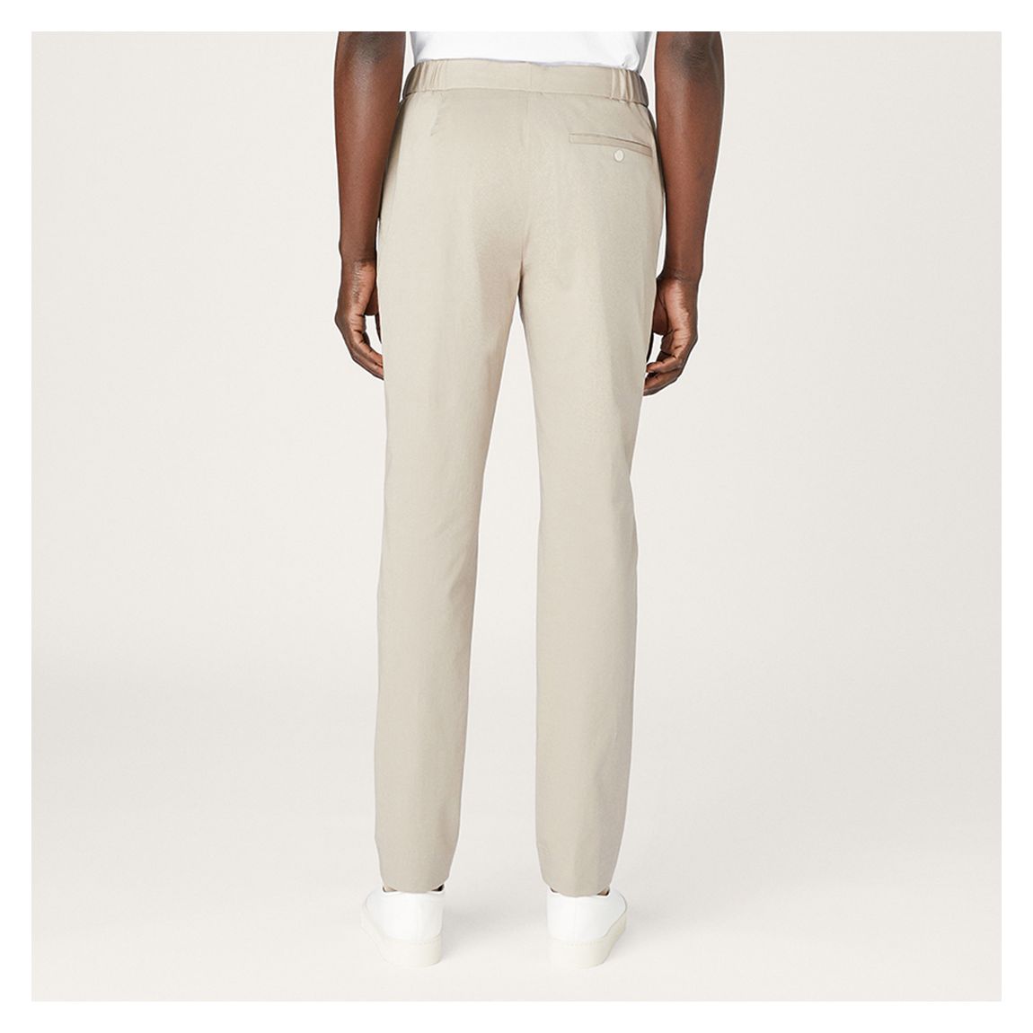 Beige 24 Slim Fit Cotton Trousers main product photo
