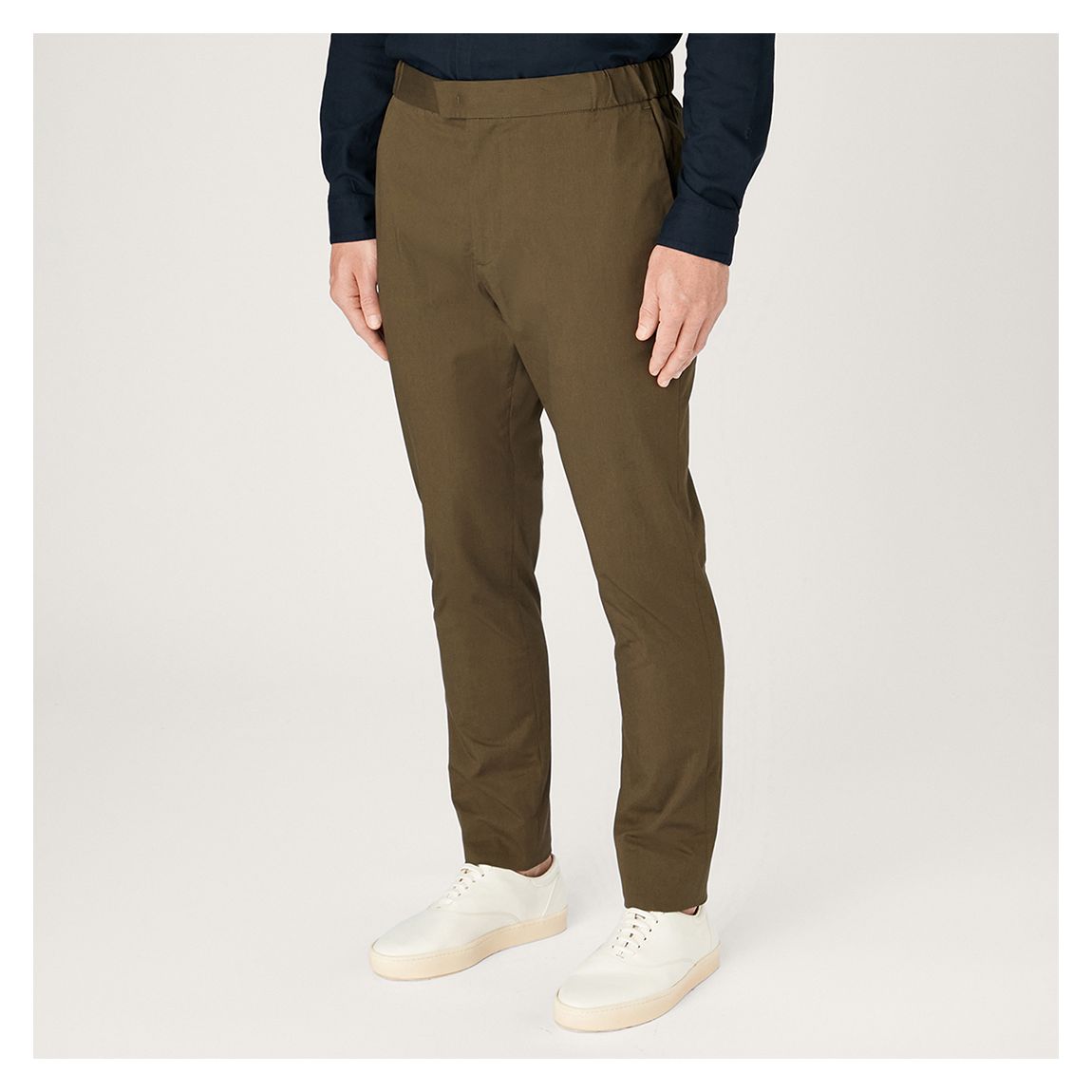 Khaki 24 Slim Fit Cotton Trousers main product photo