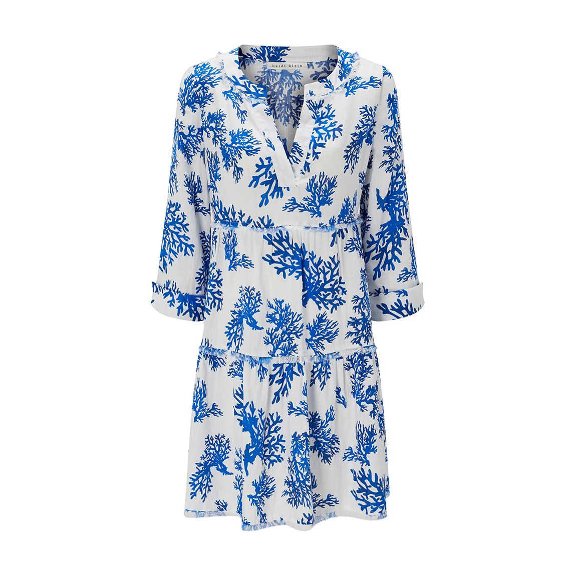 Blue & White Little Dix Bay V Neck Tunic main product photo