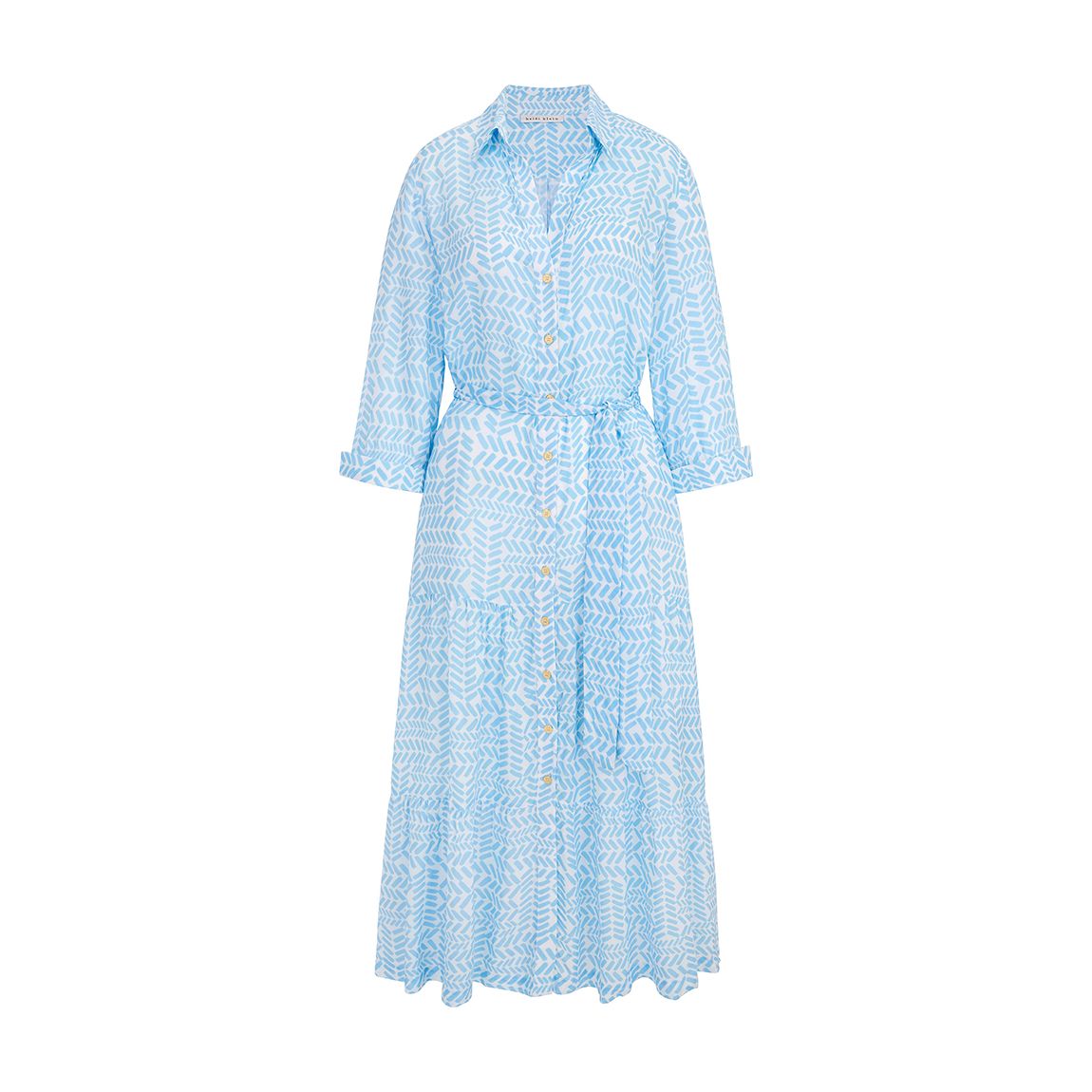 Blue Zanzibar Maxi Shirtdress main product photo