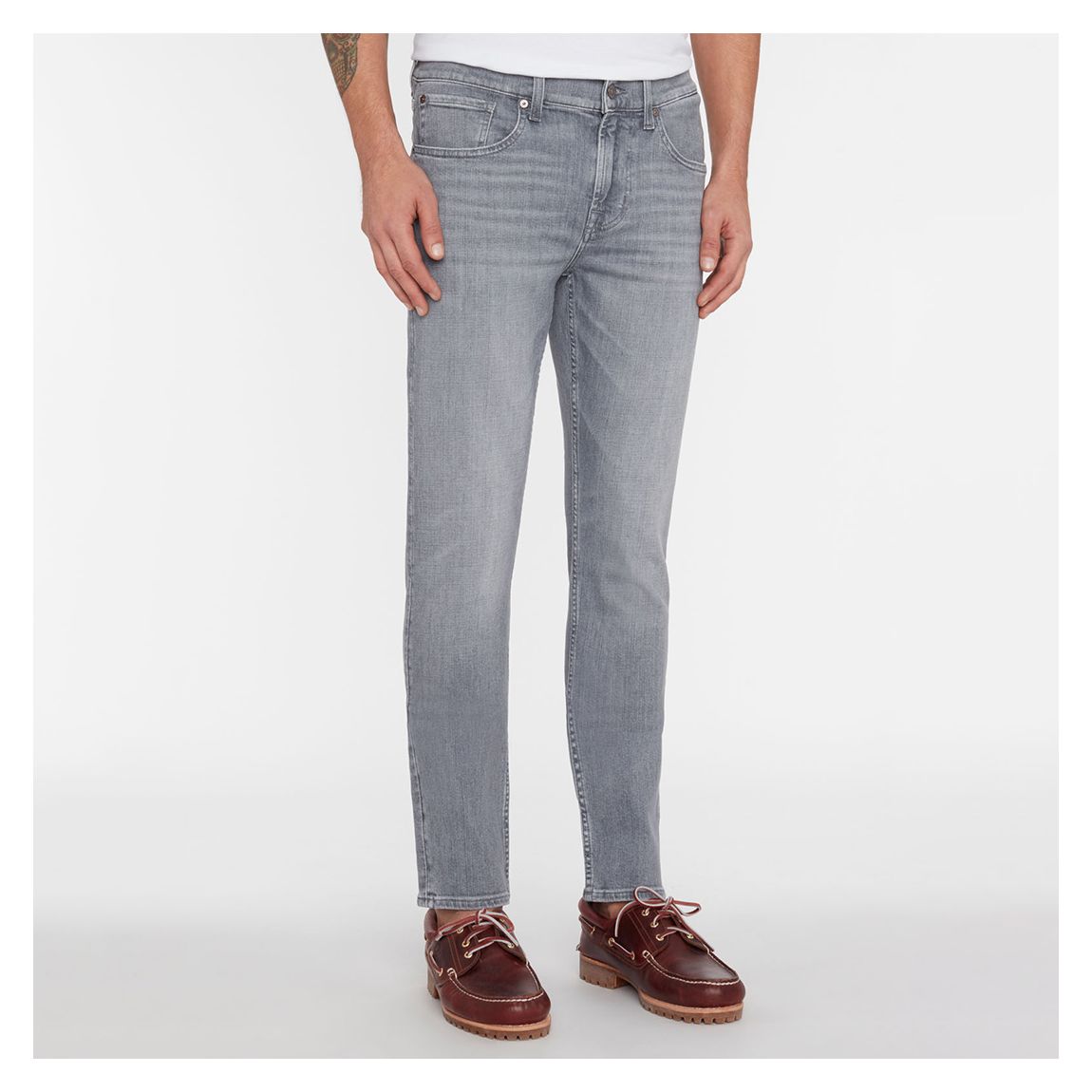 Grey Slimmy Tapered Stretch Jeans main product photo