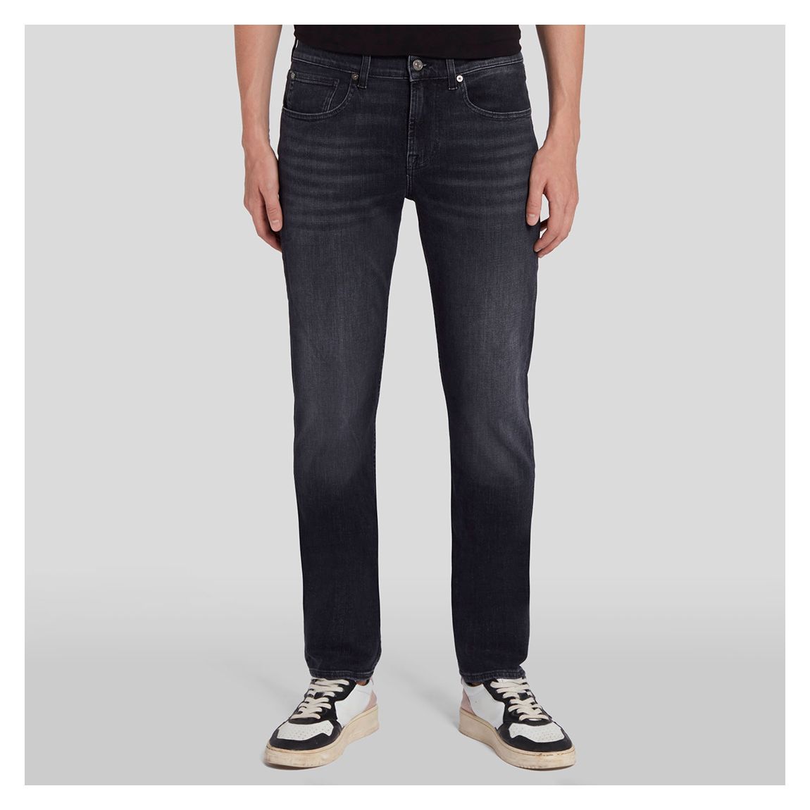 Black Slimmy Tapered Stretch Jeans main product photo