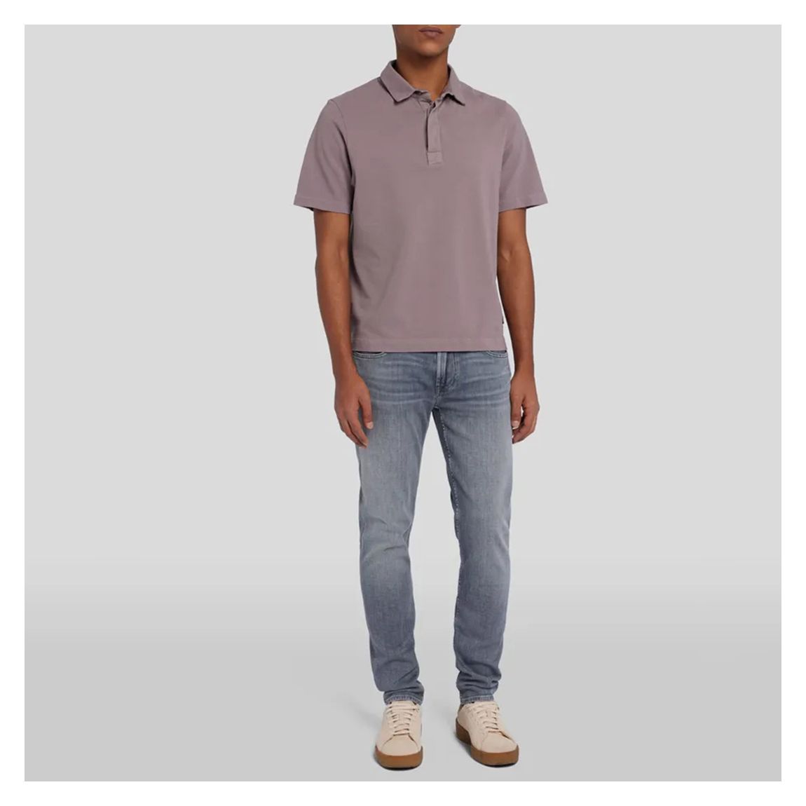 Washed Grey Slimmy Tapered Stretch Jeans main product photo