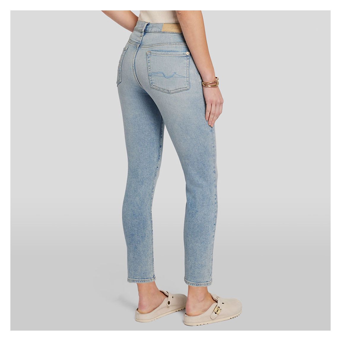 Light Blue Roxanne Vintage Slim Stretch Jeans main product photo