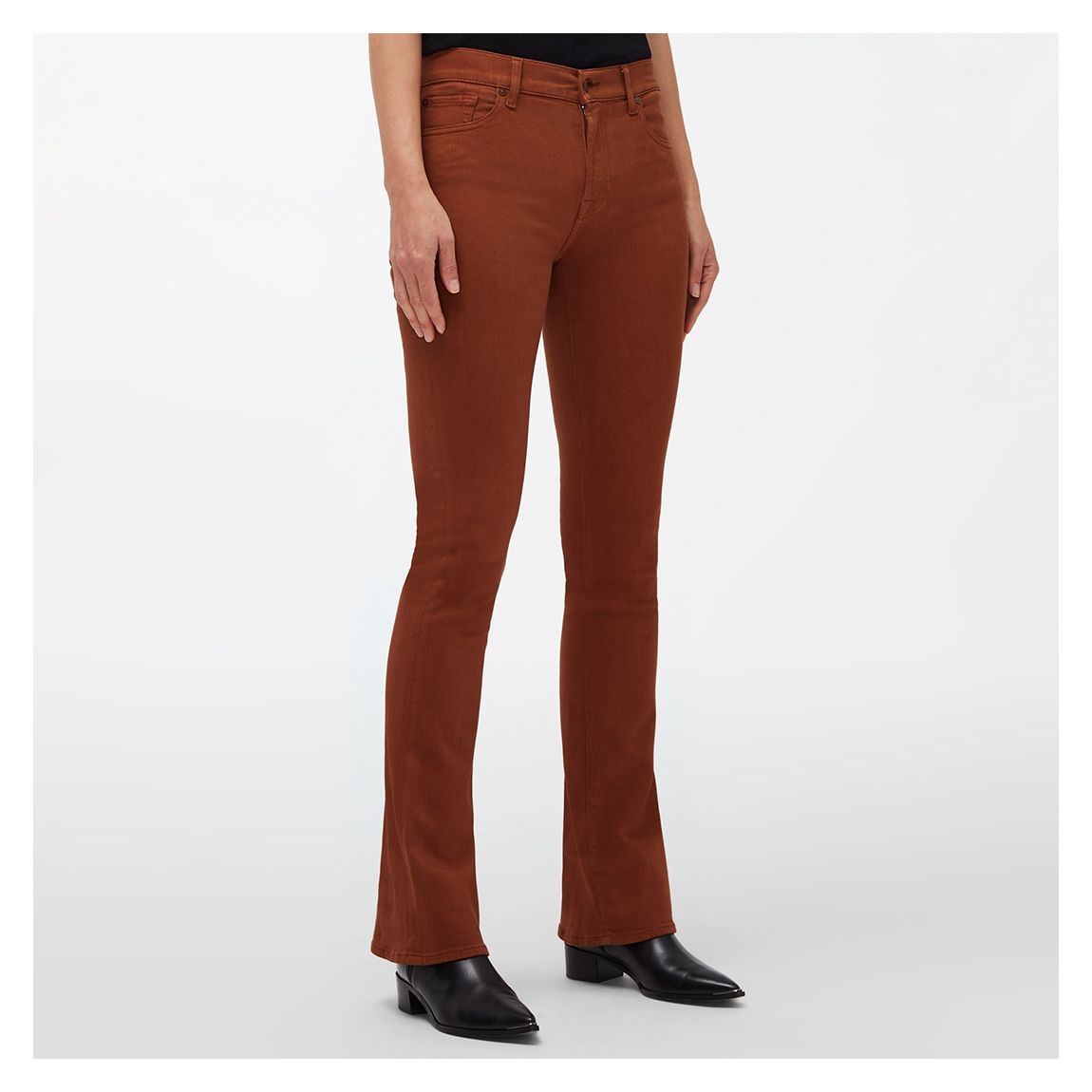 Brown Bootcut Stretch Jeans main product photo