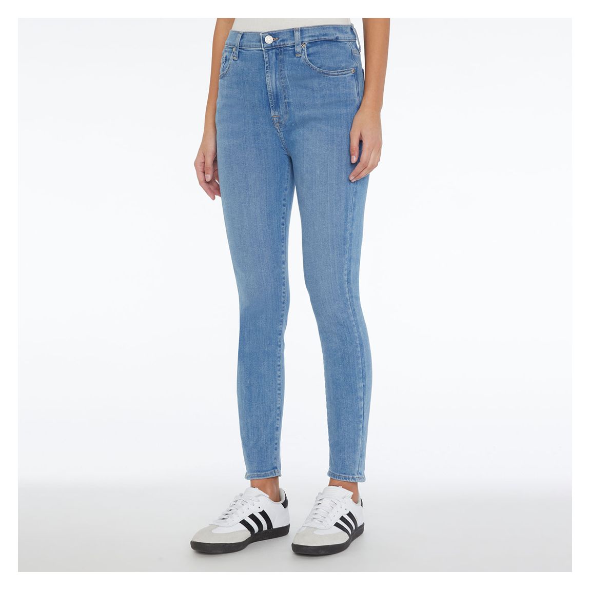 Blue Ankle Skinny Slim Stretch Jeans main product photo