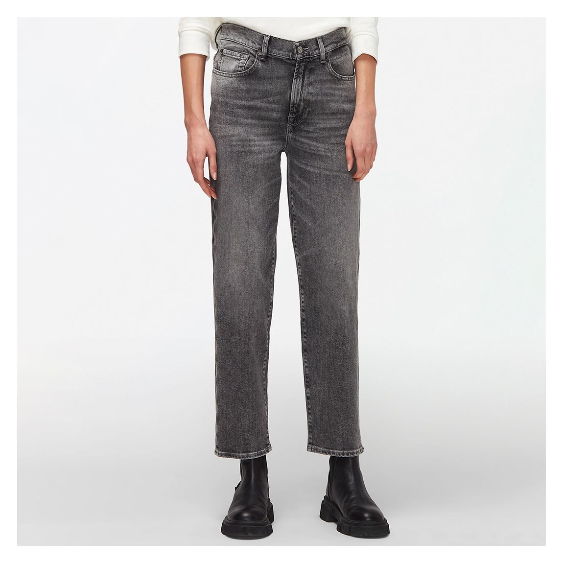Grey Wash Malia Luxe Vintage Stretch Jeans main product photo