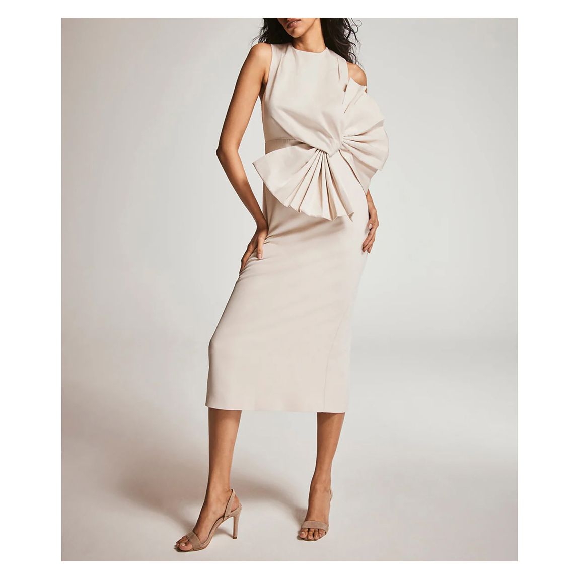 Bow Detail Midi Column Dress main product photo