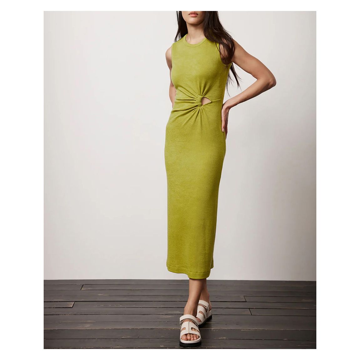 Green Cutout Jersey Midi Dress main product photo