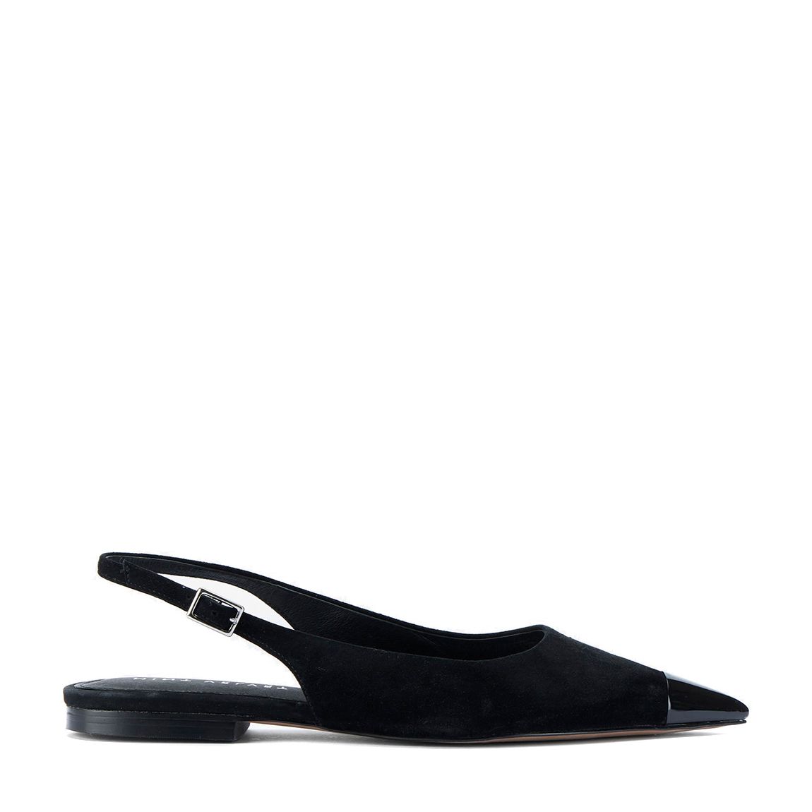 Black Suede Toe Cap Flats main product photo