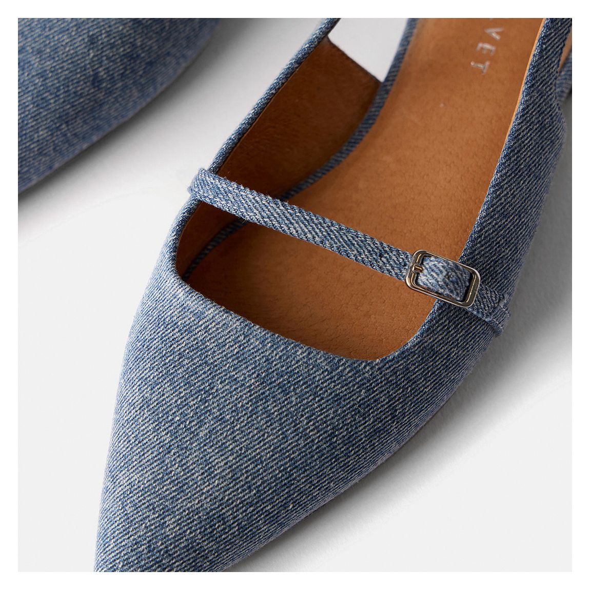 Blue Denim Flat Pumps main product photo