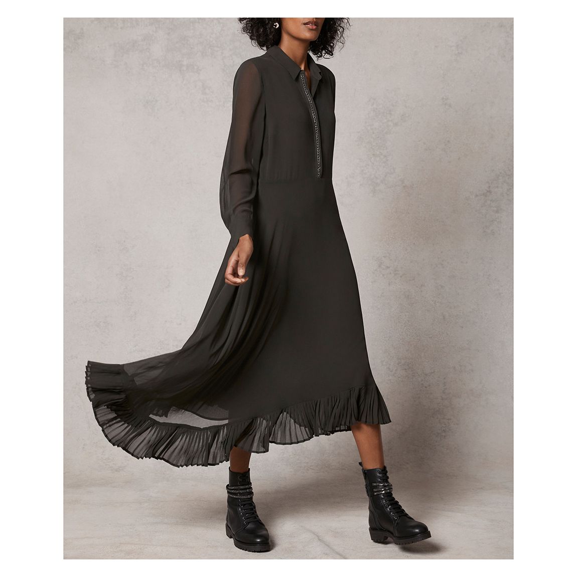 Khaki Asymmetric Midi Dress main product photo