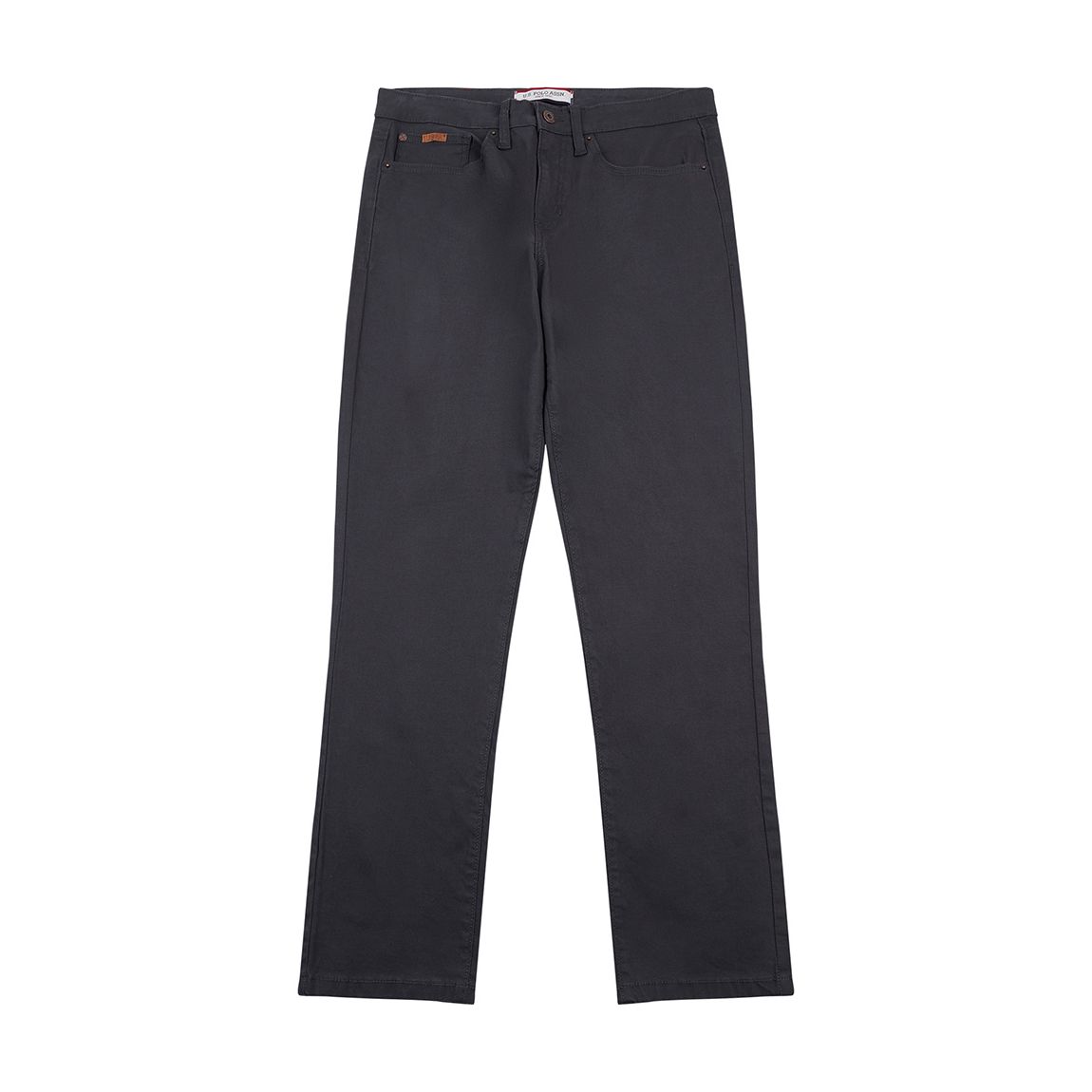 Charcoal Brushed Twill Cotton Blend Trousers main product photo