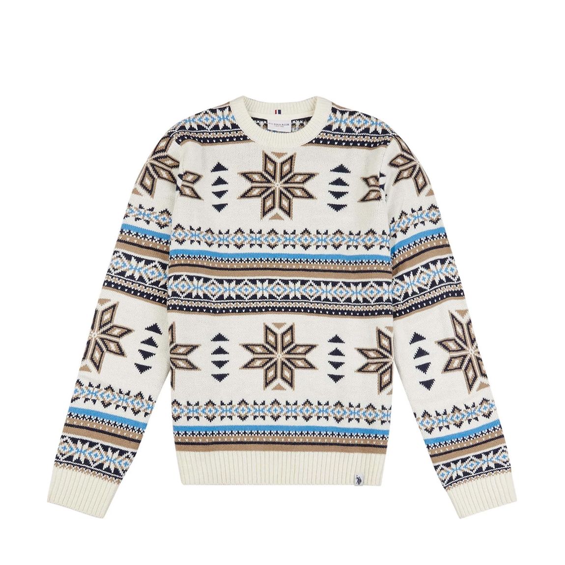 Cream Fairisle Crew Neck Jumper main product photo