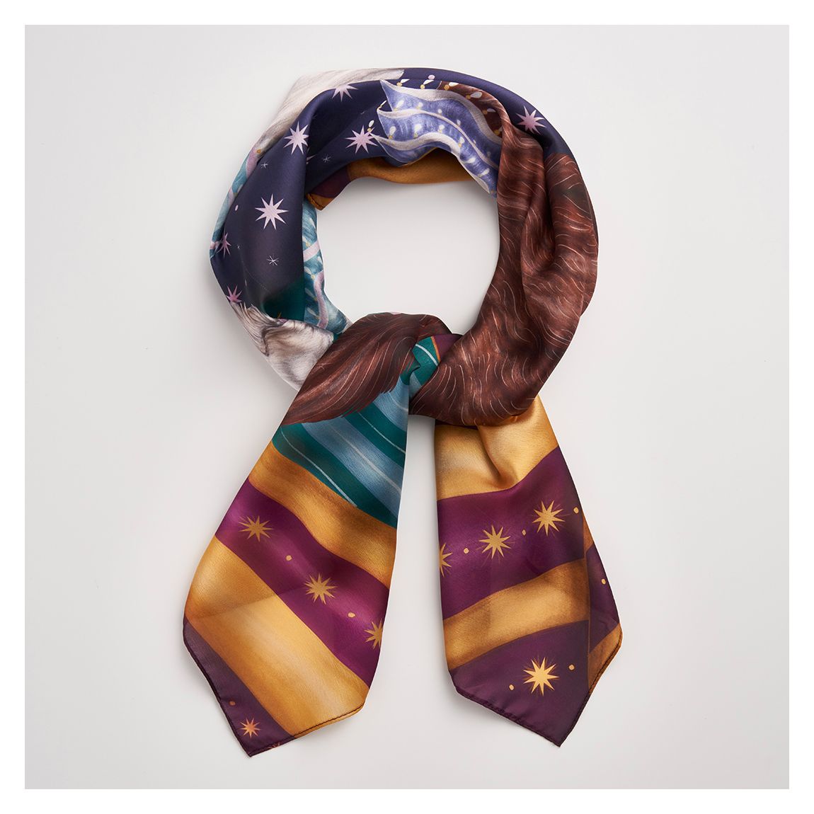 Catherine Rowe Pet Portraits Doodle Silk Square Scarf main product photo