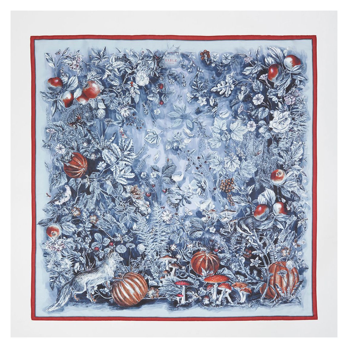 Midnight Blue Nocturnal Garden Silk Blend Scarf main product photo
