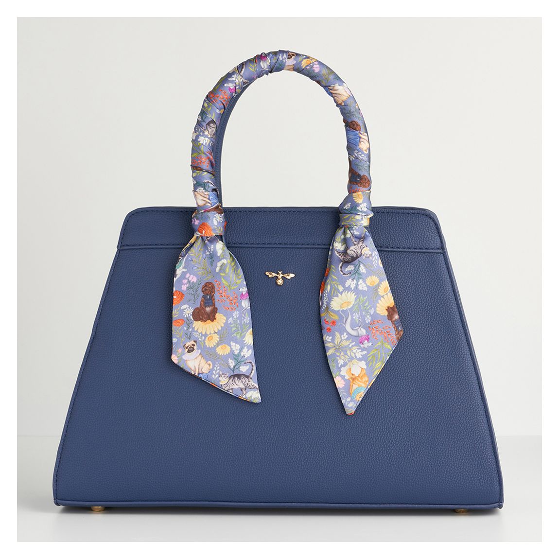 Catherine Rowe Pet Portraits Navy Medium Structured Tote main product photo