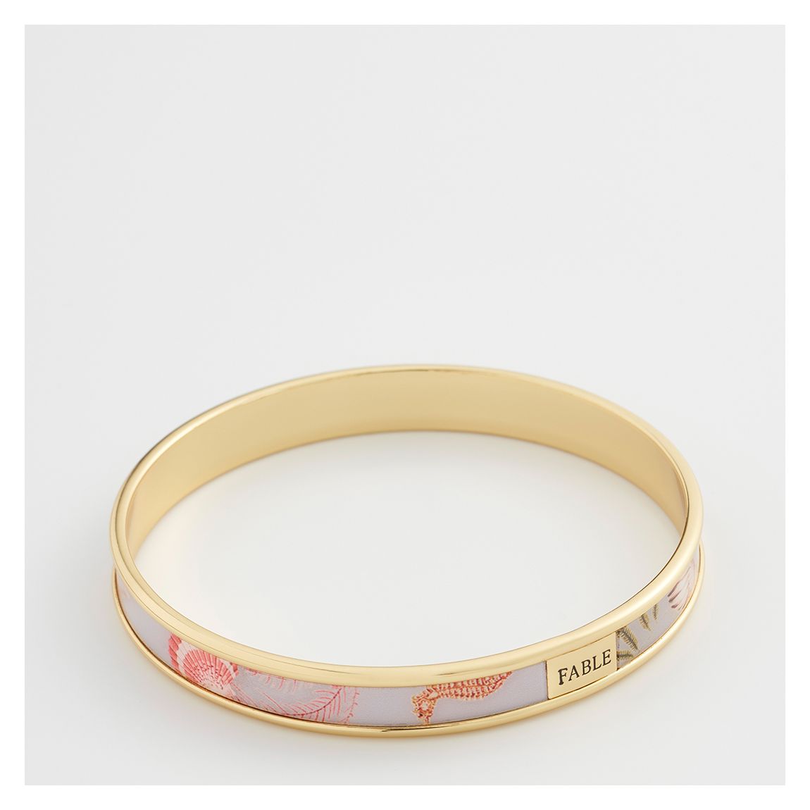 Blue Whispering Sands Printed Gold Plated Bangle main product photo