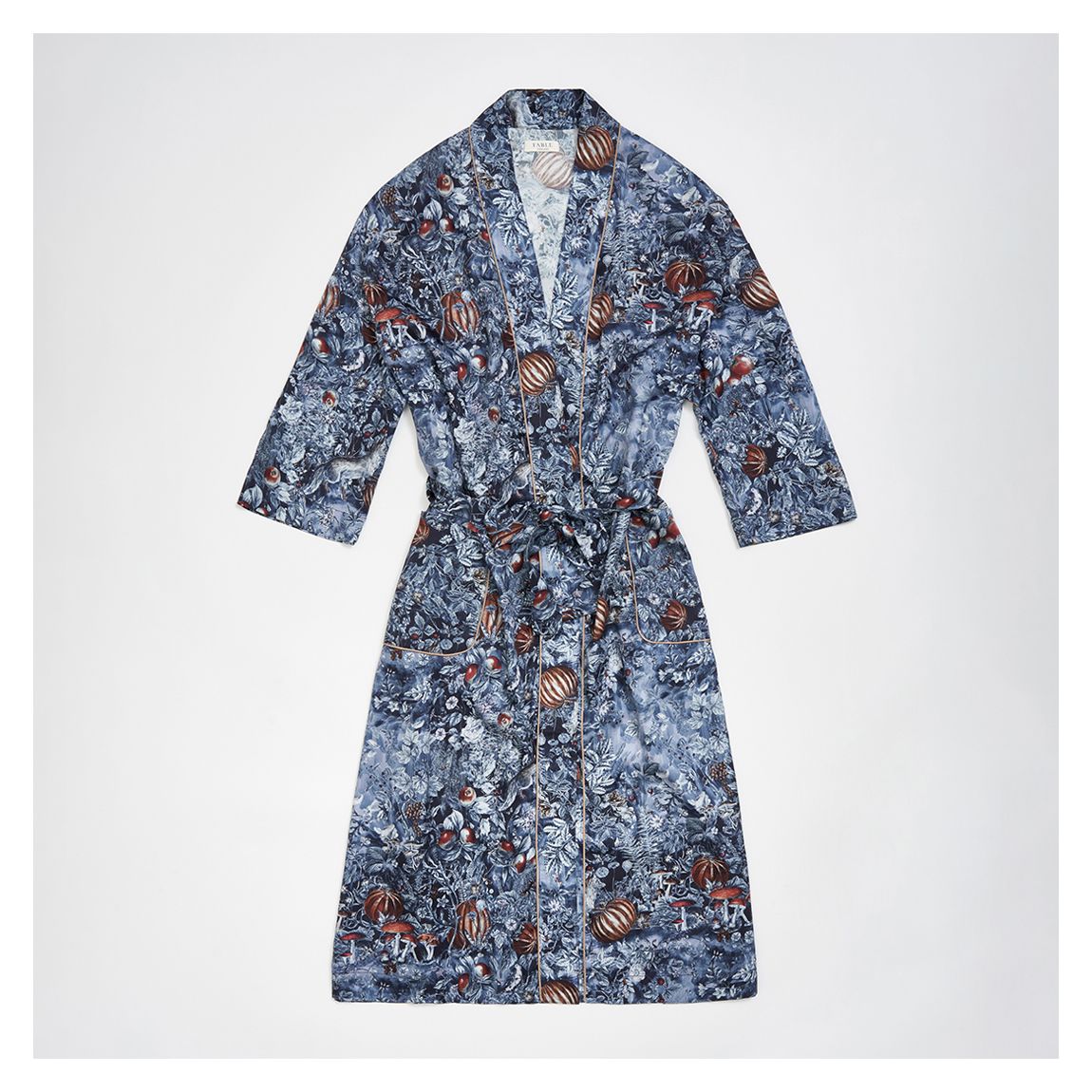 Midnight Blue Nocturnal Garden Kimono main product photo