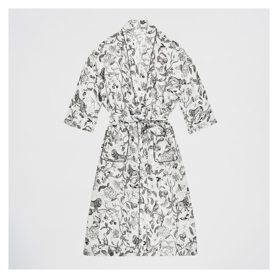 Tree Of Life Monochrome Long Kimono main product photo
