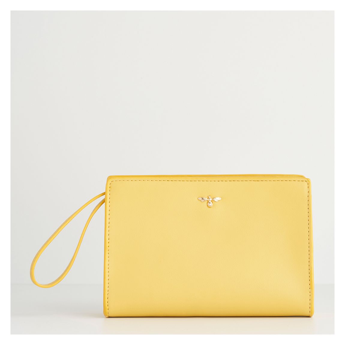 Yellow Meadow Creatures Wristlet Pouch main product photo