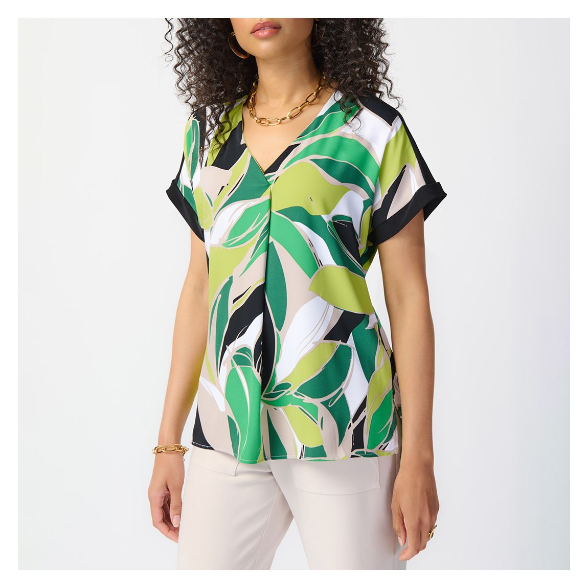 Green Printed Blouse main product photo