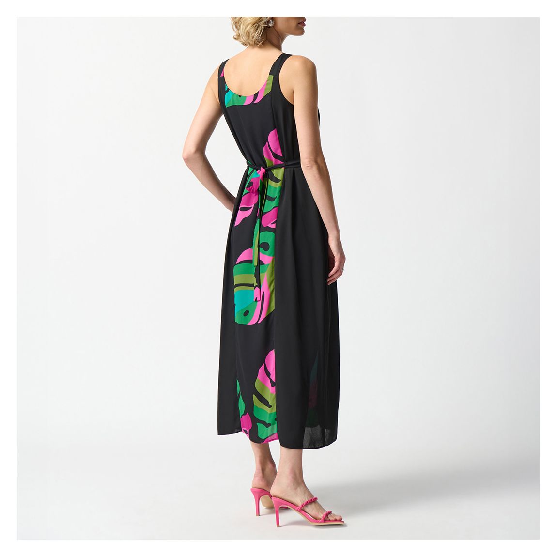 Black Pink Printed Dress main product photo