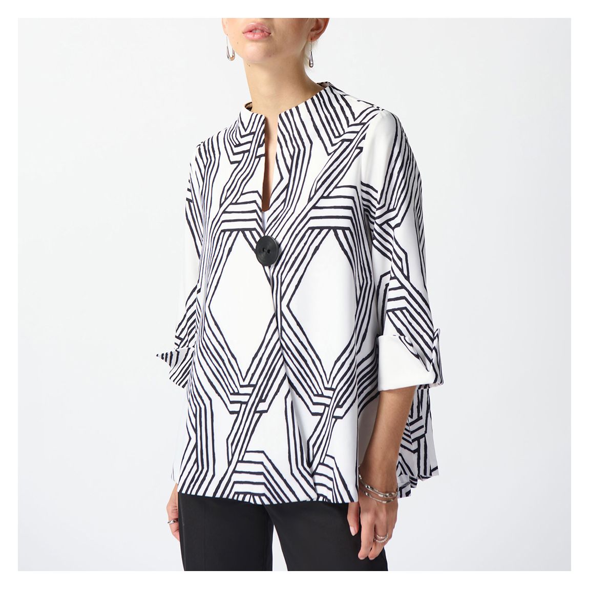 White Printed Kimono Top main product photo