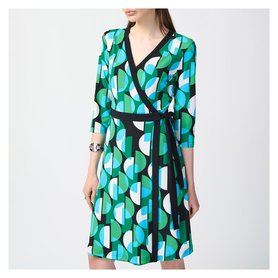 Green / Black Printed Midi Dress main product photo