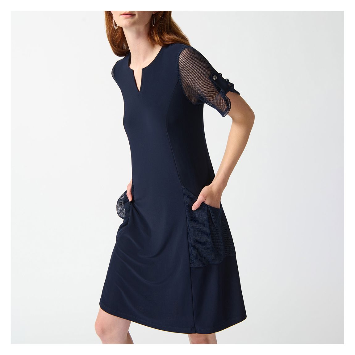 Navy Pocket Midi Dress main product photo