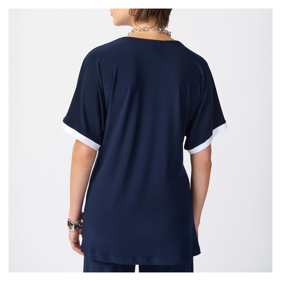 Navy White Trim Top main product photo