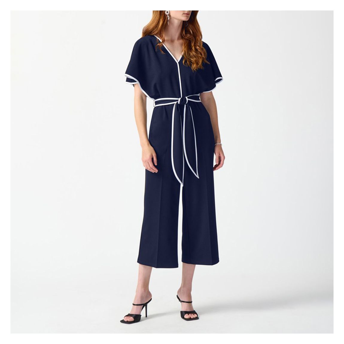 Navy White Trim Jumpsuit main product photo