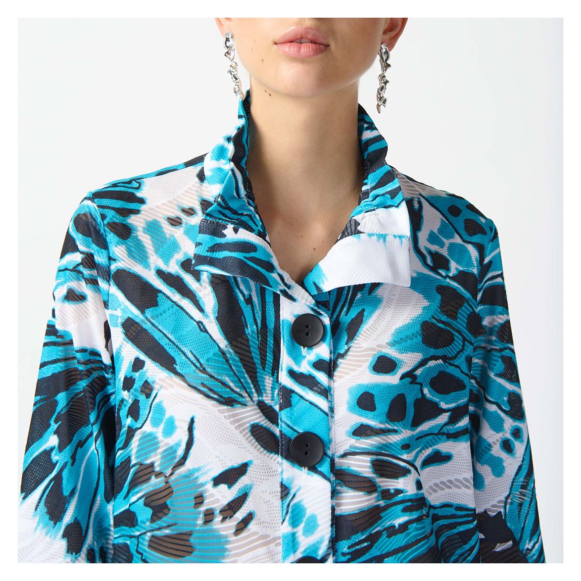 Blue Printed Blouse main product photo